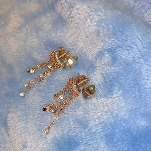 Vince Camuto smokey quartz dangly earring jacket